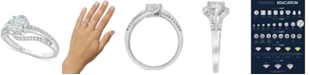 Macy's Diamond Princess Swirl Engagement Ring (1/2 ct. t.w.) in 14k White Gold